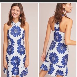 Anthropologie Hutch Twiggy Halter Dress Sz 12 EUC